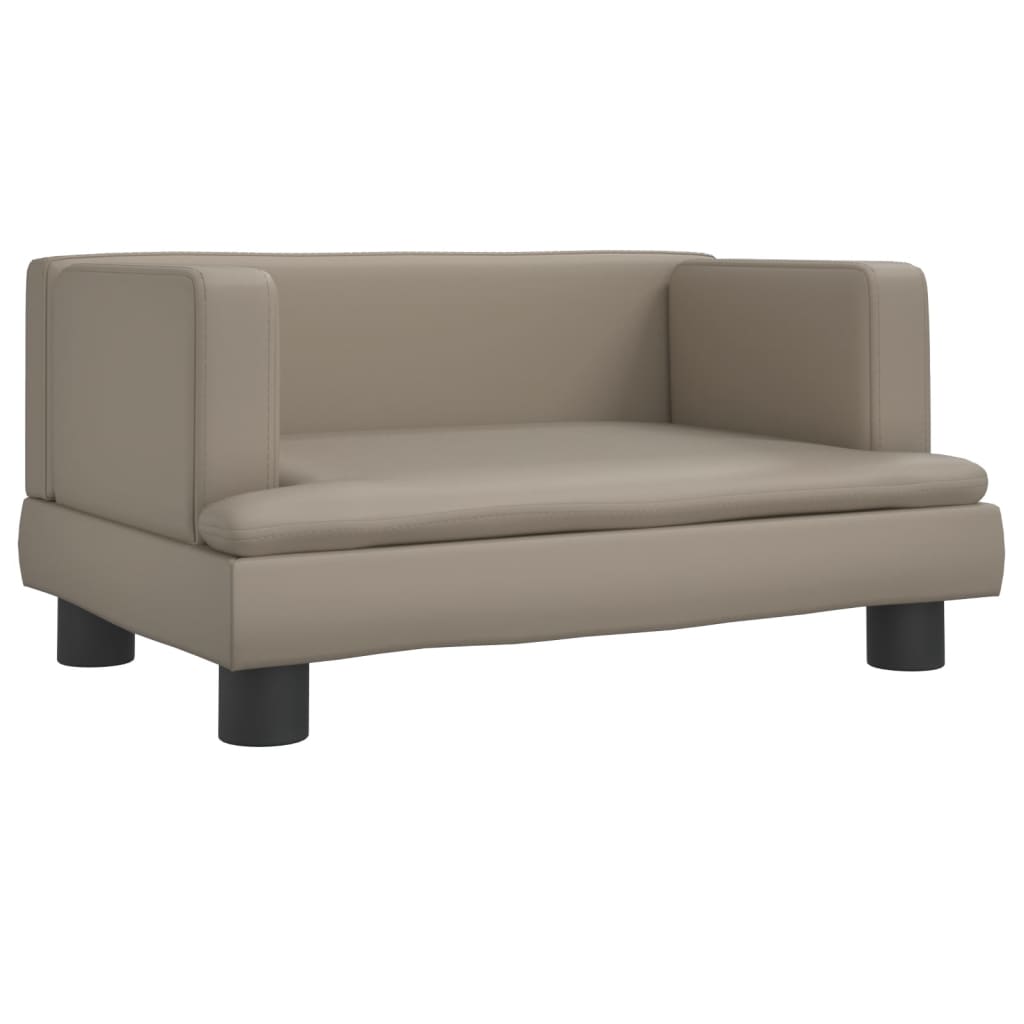Cama Para Perros De Cuero Sintético Color Capuchino 60x40x30 Cm / Vetonek_3
