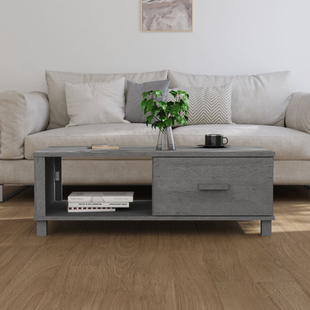 Mesa De Centro Hamar Madera Maciza Pino Gris Oscuro 100x55x35cm_1
