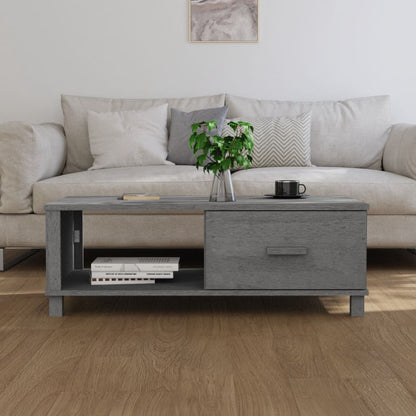 Mesa De Centro Hamar Madera Maciza Pino Gris Oscuro 100x55x35cm_1