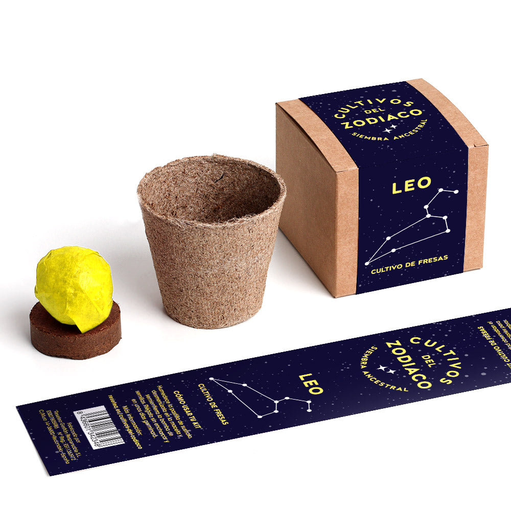 Cultivos Del Zodiaco – Leo | Kit De Cultivo Con Semillas De Fresa_1
