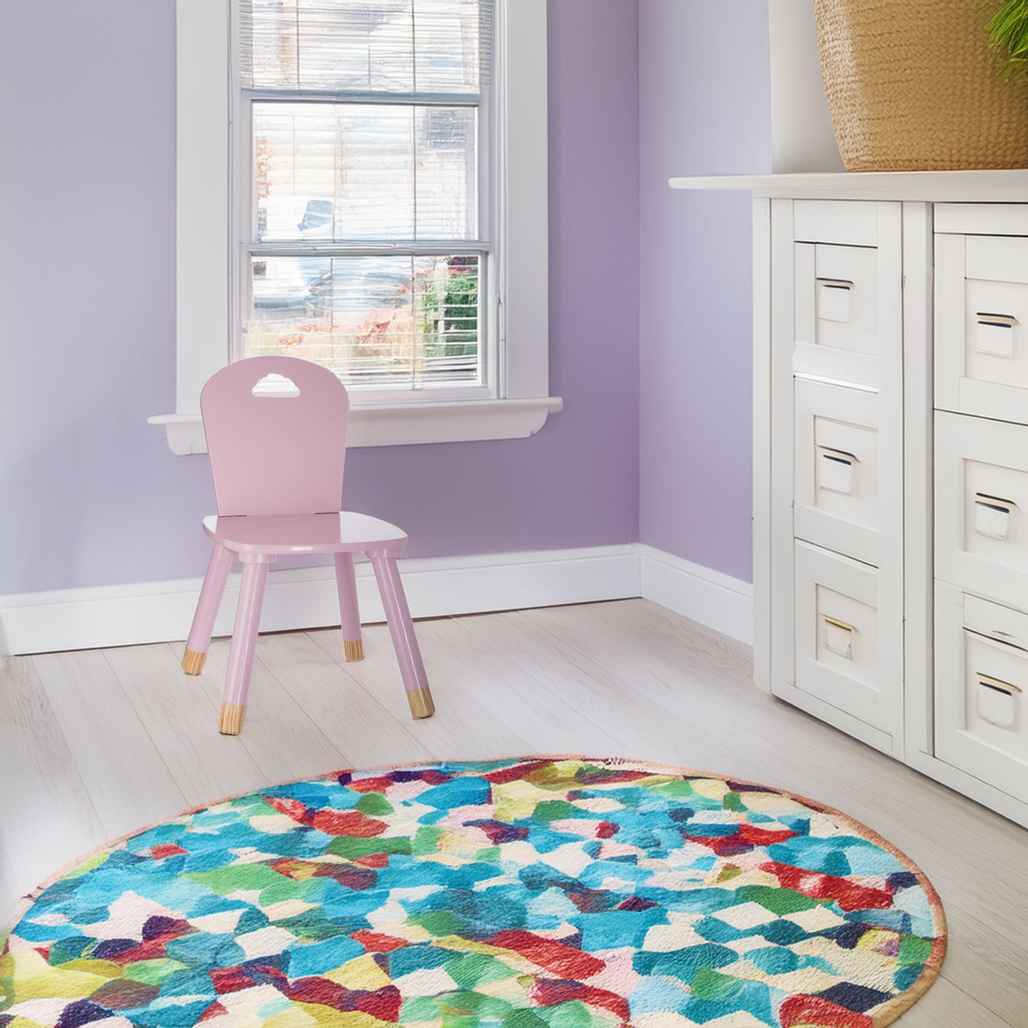 Wellhome Silla Para Niños Rosa_3