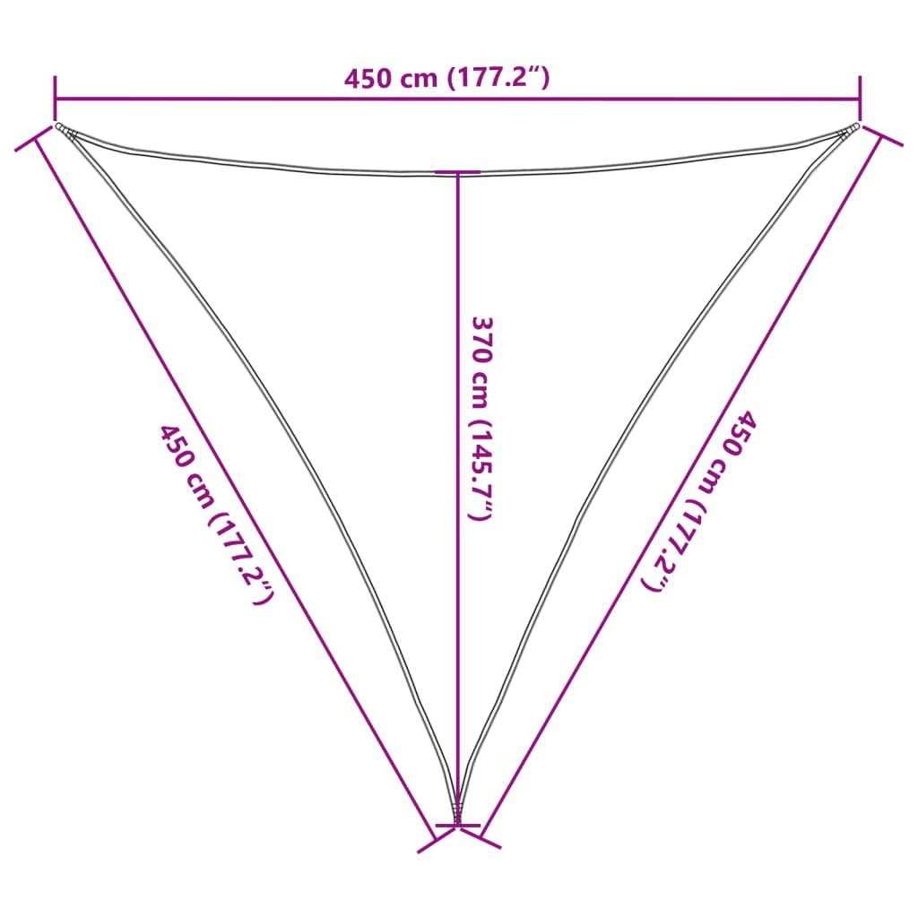 Vidaxl Toldo De Vela Hdpe Beige 160 G/m² 4,5x4,5x4,5 M_2