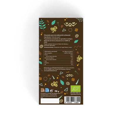 Tableta 100% cacao ECO Planeta Huerto 70 gr