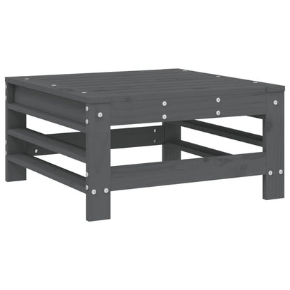 Vidaxl Juego De Muebles De Jardín 7 Piezas Madera Maciza De Pino Gris_5