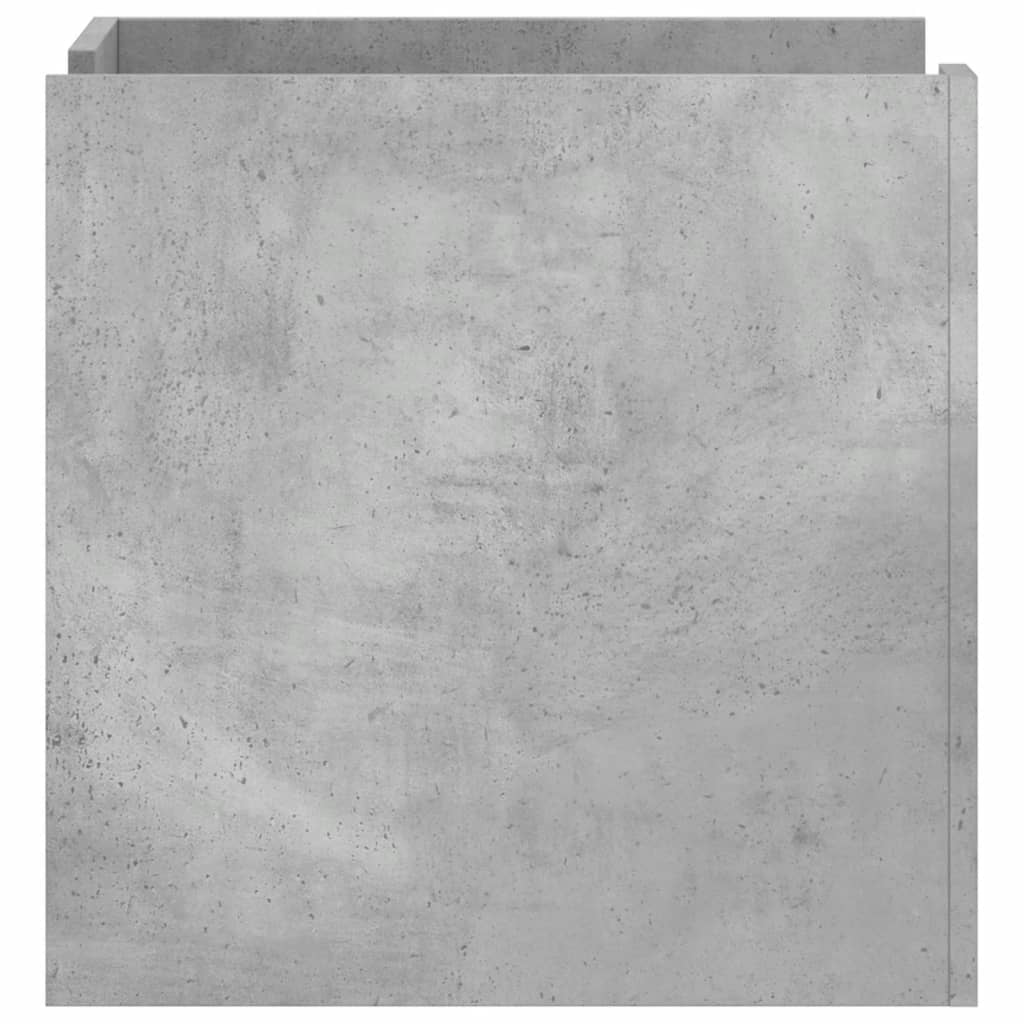 Mesita De Noche Madera De Ingeniería Gris Hormigón 45x50x50 Cm_3