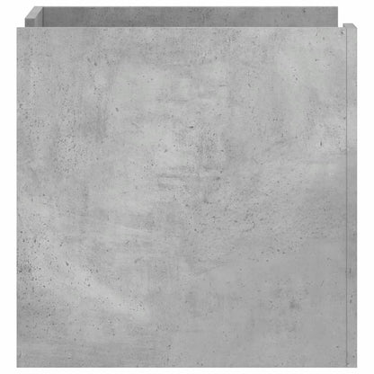 Mesita De Noche Madera De Ingeniería Gris Hormigón 45x50x50 Cm_3