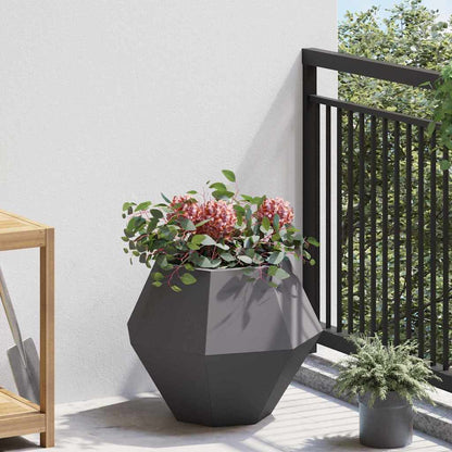 Jardinera 2 Pcs Negro 50 X 50 X 40 Cm Acero_3