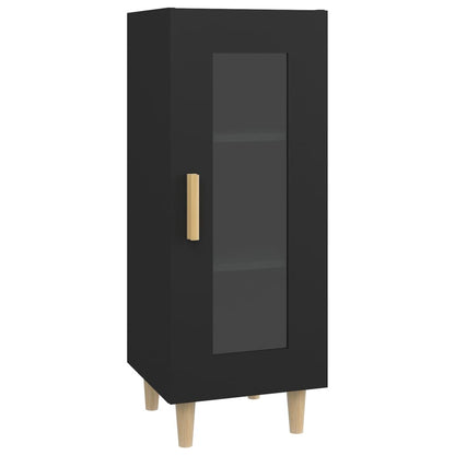 Aparador De Madera Contrachapada Negro 34,5x34x90 Cm / Vetonek_4