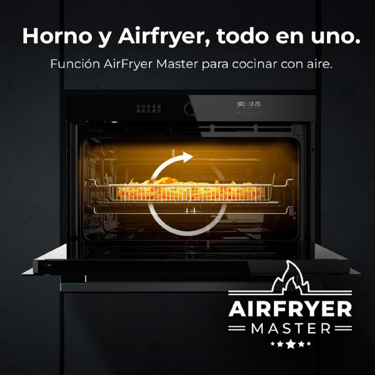 Cecotec Horno Multifunción Air Fryer Bolero Hexa Af319000 Glass Black A_1
