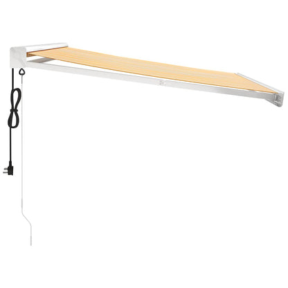 Toldo Retráctil Aluminio Y Tela Blanco Y Amarillo 3x2,5 M_4