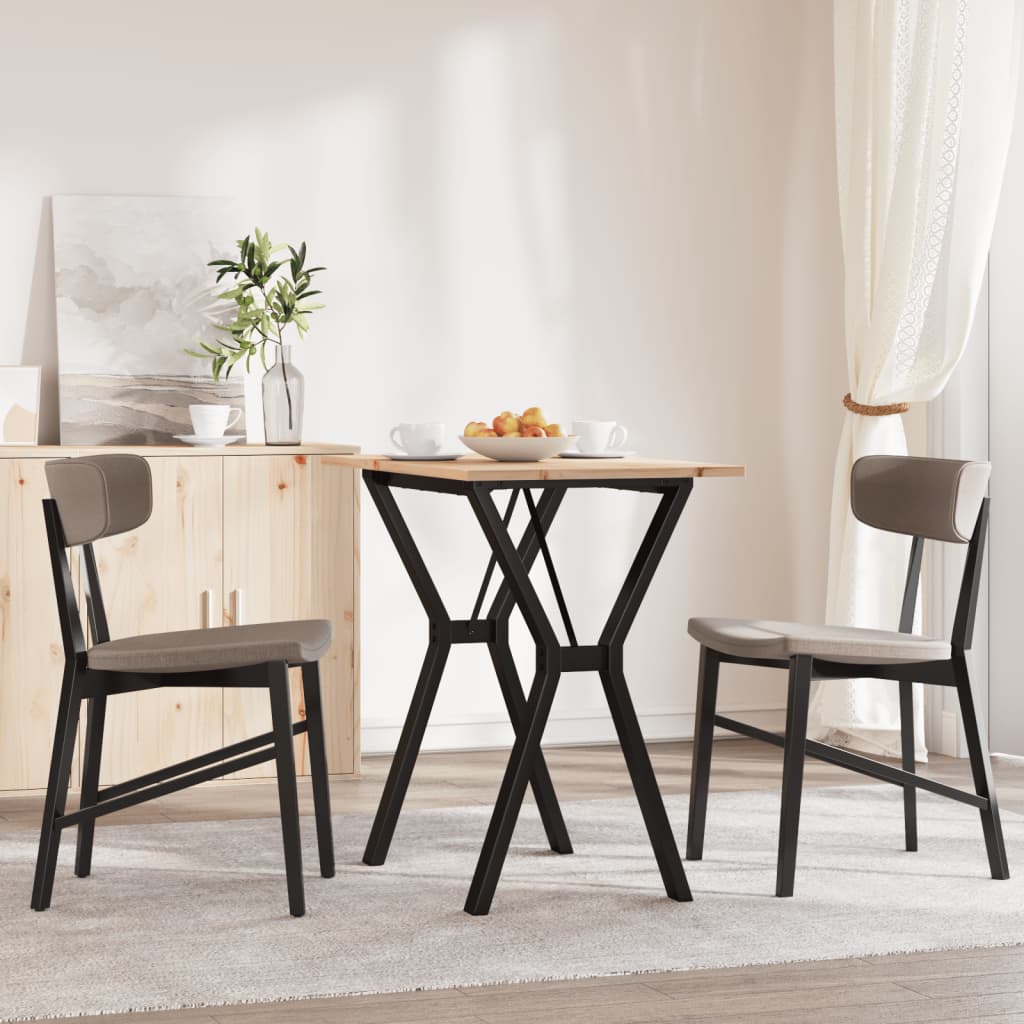 Mesa De Comedor Marco Y Madera Maciza Pino Y Acero 80x50x75 Cm_1
