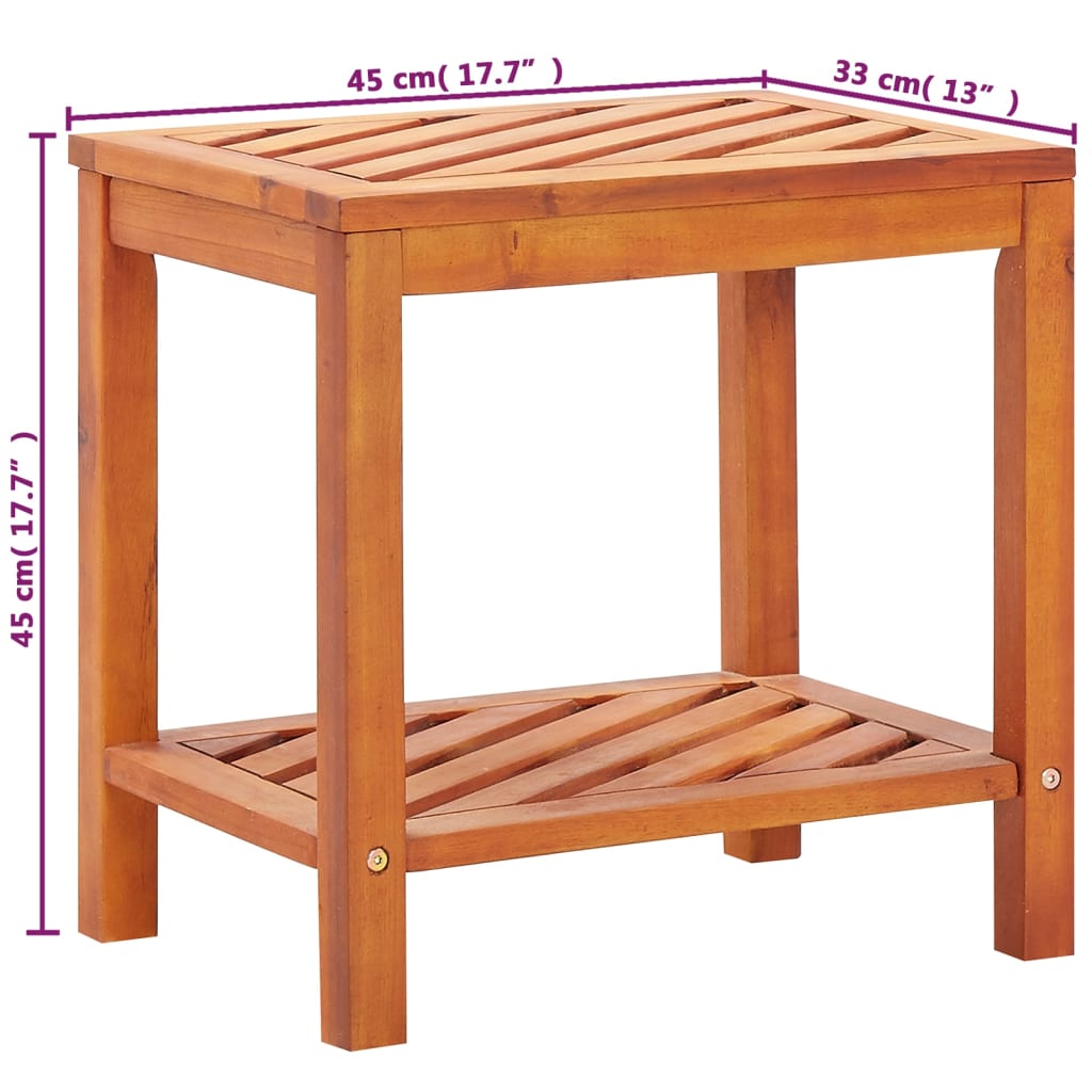 Mesa Auxiliar De Madera Maciza Acacia 45x33x45 Cm_4