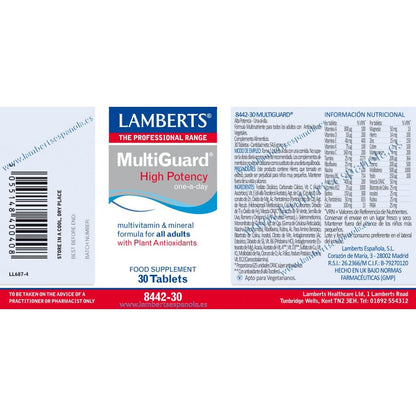 MultiGuard. Vitaminas y minerales + mezcla ORAC, Lamberts 90 tabletas