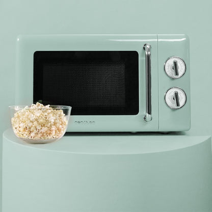 Microondas Mecánico De 20 L Proclean 3010 Retro Green. 700 W En 6 Niveles, Temporizador Hasta 30 Minutos, Modo Descongelación, Diseño Vintage En Ver_3