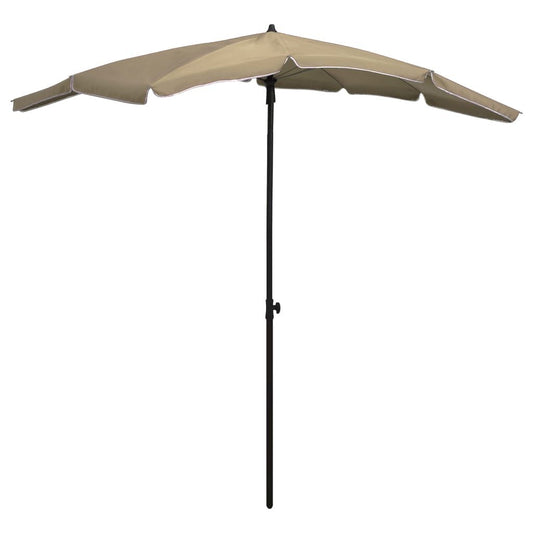 Vidaxl Sombrilla De Jardín Con Palo Gris Taupe 200x130 Cm_0