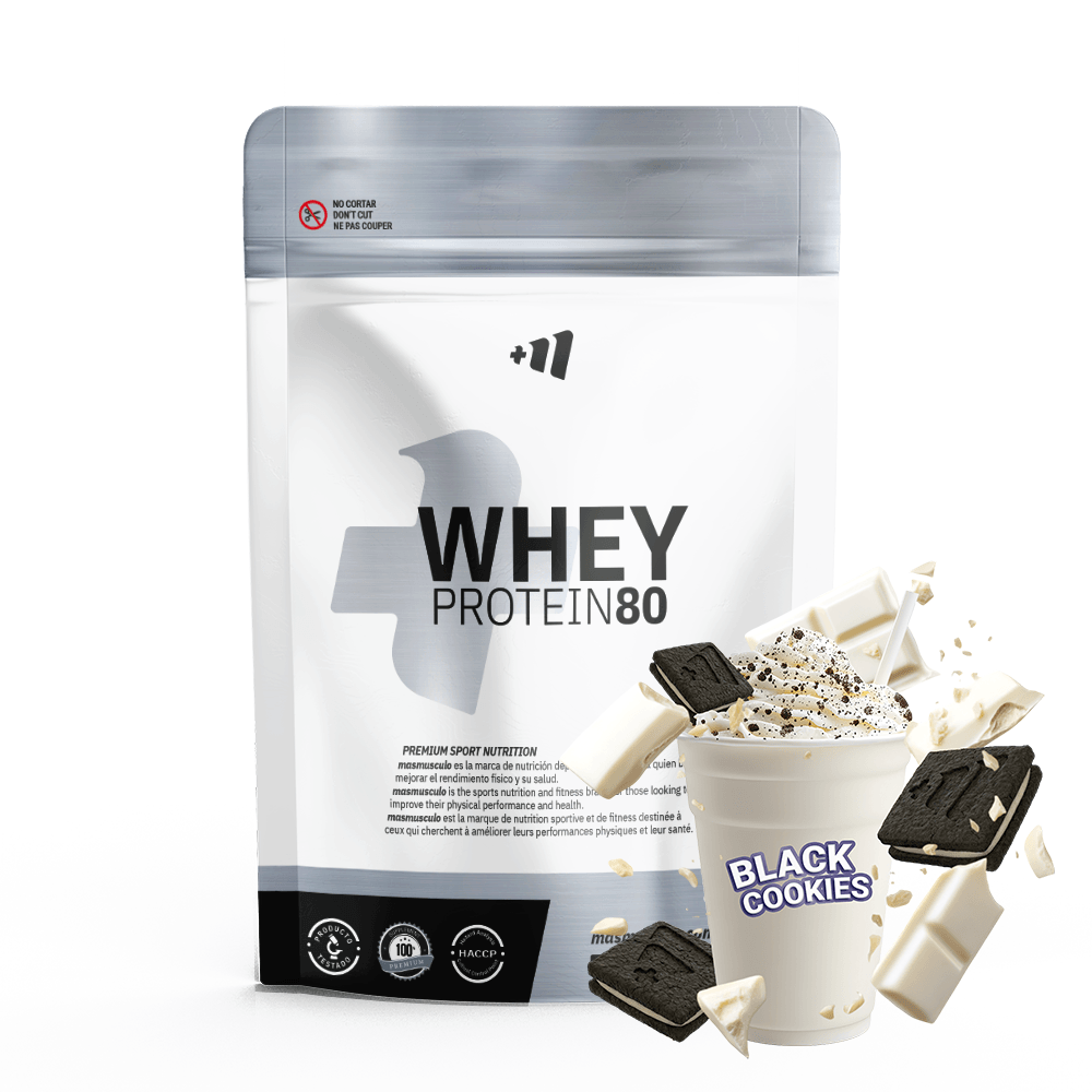 Whey Protein80 - 1kg - Chocolate Blanco Con Black Cookies - Aumenta La Masa Muscular - Masmusculo_0