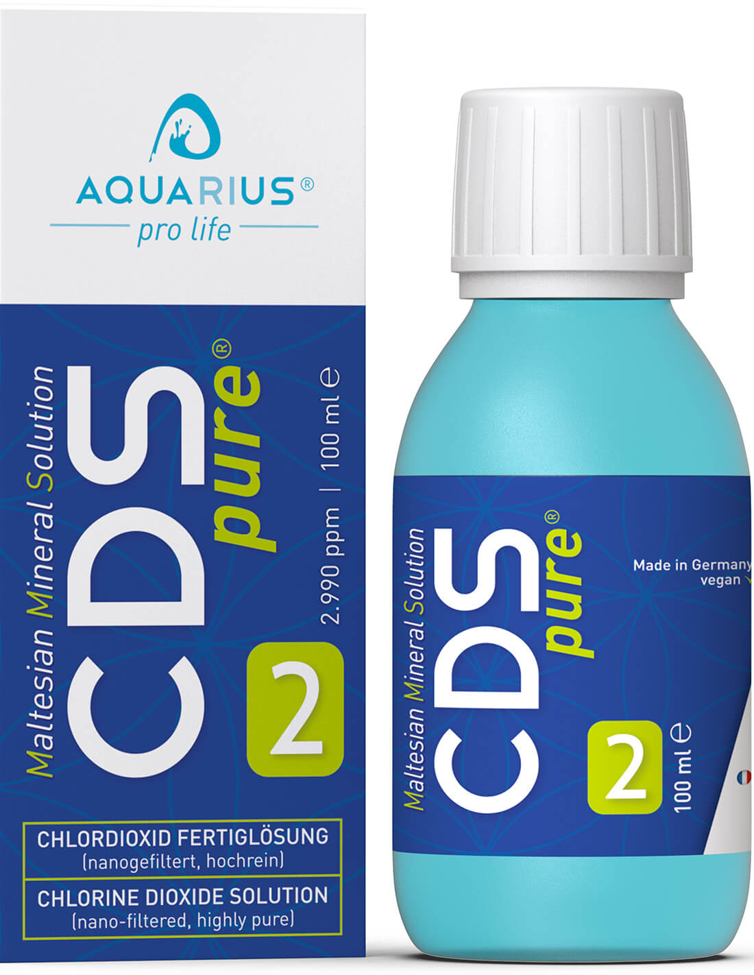 AQUARIUS pro life - CDSpure | 100 ml Solución de dióxido de cloro_2