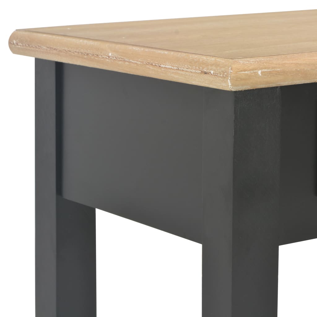 Mesa Consola De Madera Negro 110x35x80 Cm_4