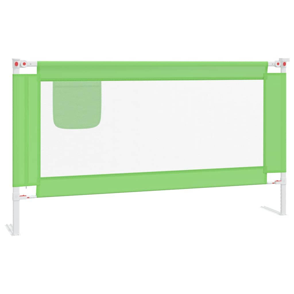 Vidaxl Barandilla De Seguridad Cama De Niño Verde Tela 150x25 Cm_0