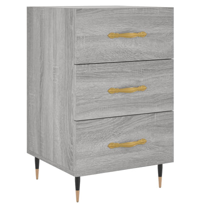 Mesita De Noche Madera De Ingeniería Gris Sonoma 40x40x66 Cm_0