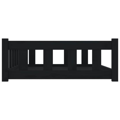 Vidaxl Cama Para Perros Madera Maciza De Pino Negro 105,5x75,5x28 Cm_4