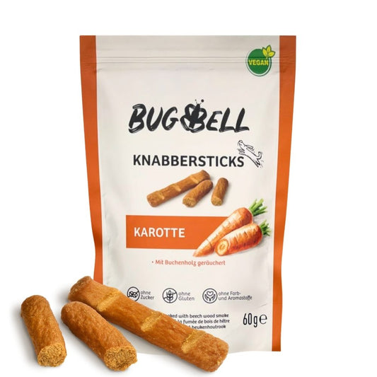 BugBell Snack blando de zanahoria para perros 12×60 g_0