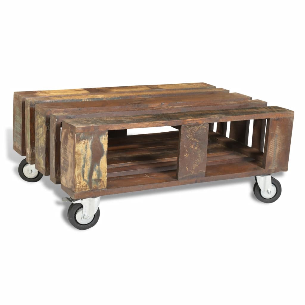 Mesa De Centro Con 4 Ruedas Madera Reciclada_3