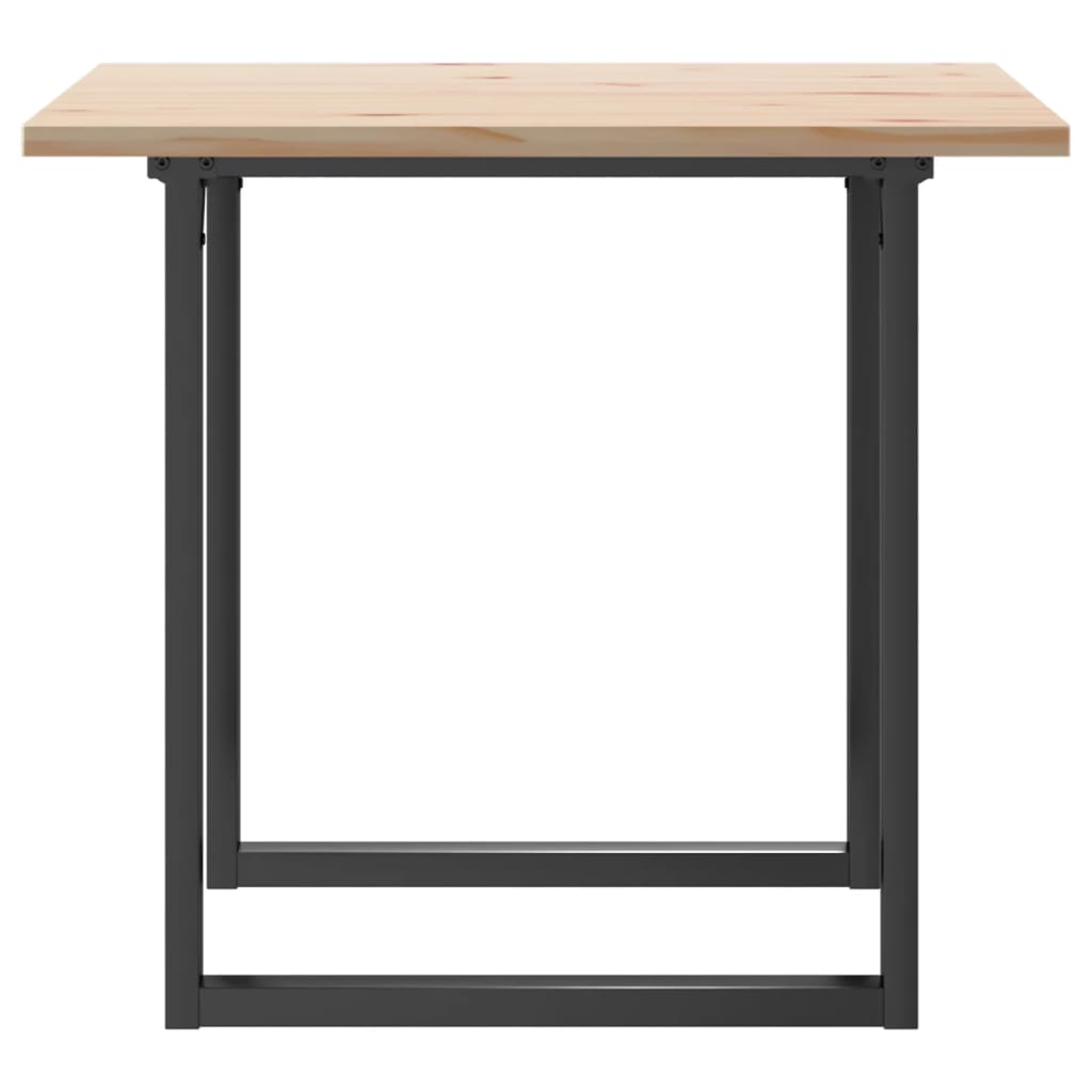 Mesa De Comedor Marco O Madera Maciza Pino Y Acero 90x90x75,5cm_3