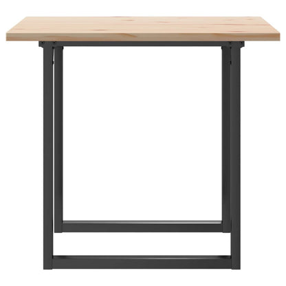 Mesa De Comedor Marco O Madera Maciza Pino Y Acero 90x90x75,5cm_3