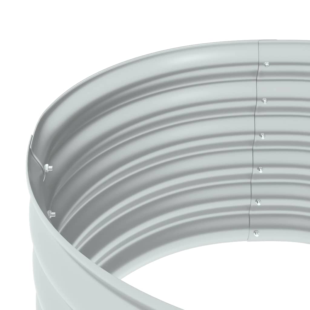 Arriate De Acero Galvanizado Plateado 80x80x44 Cm_5