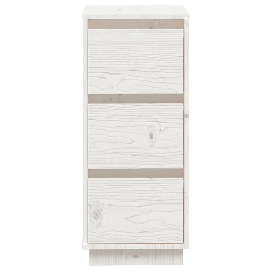 Aparador De Madera Maciza De Pino Blanco 32x34x75 Cm / Vetonek_0