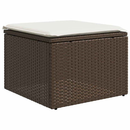 Set Sofás Jardín Y Cojines 2 Pzas Ratán Sintético Acacia Marrón / Vetonek_0