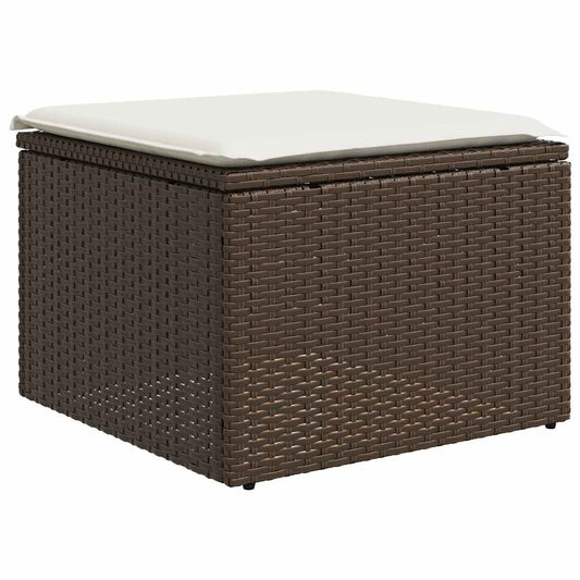 Set Sofás Jardín Y Cojines 2 Pzas Ratán Sintético Acacia Marrón / Vetonek_0