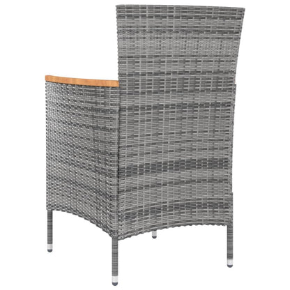 Vidaxl Sillas De Comedor De Jardín 4 Unidades Ratán Sintético Gris_4