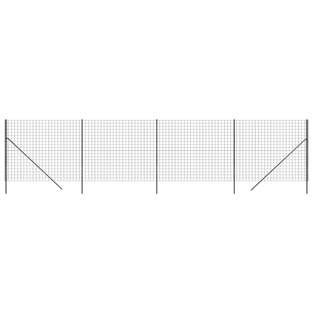 Cerca De Alambre De Acero Galvanizado Gris Antracita 2x10 M / Vetonek_0