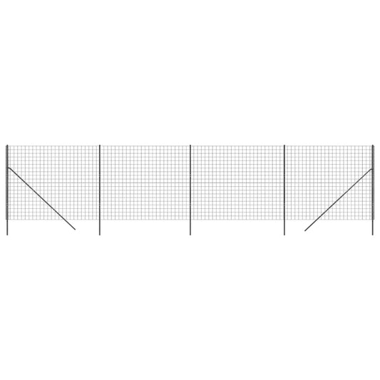 Cerca De Alambre De Acero Galvanizado Gris Antracita 2x10 M / Vetonek_0