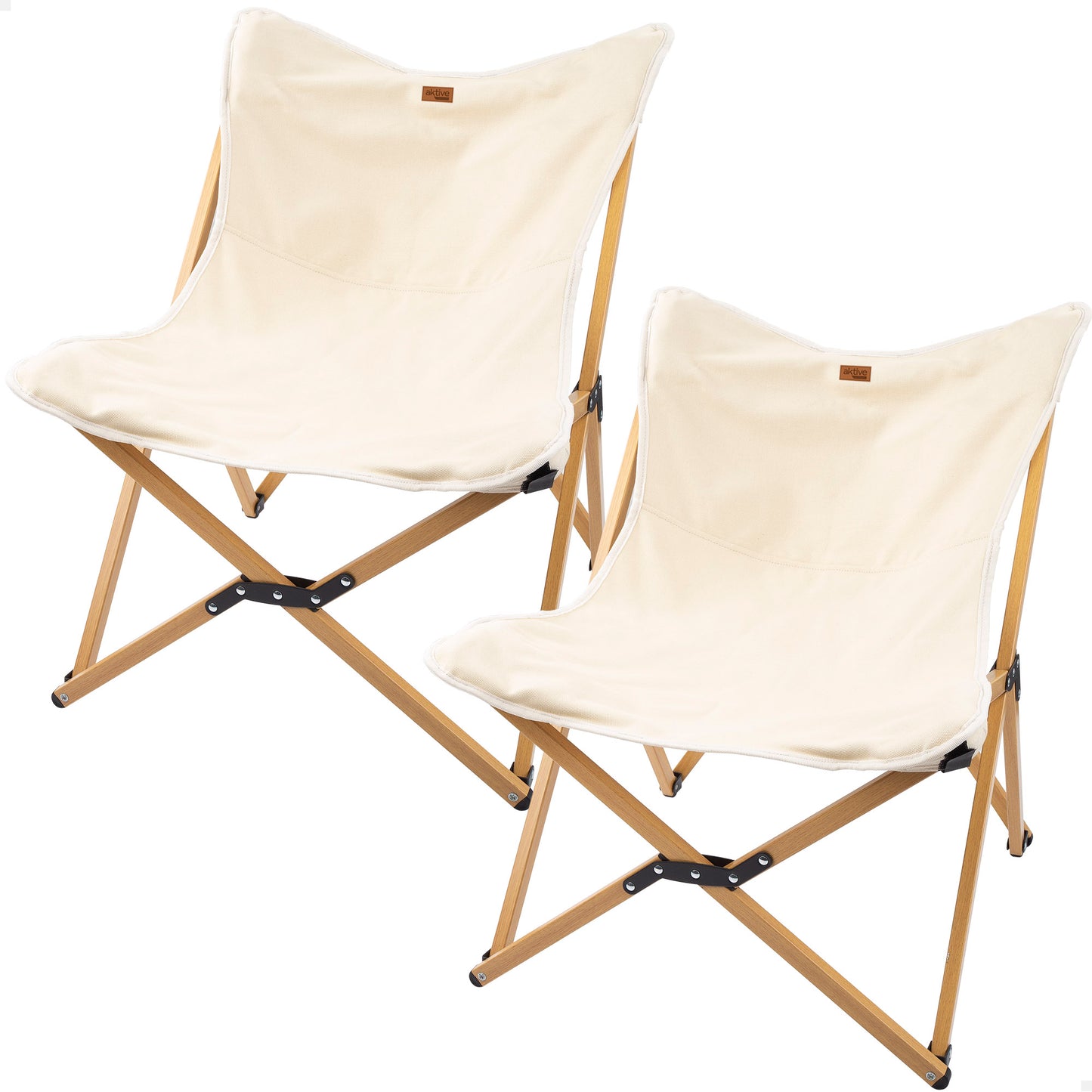 Pack 2 Sillones Plegables Glamping C/bolsa Transporte Aktive_0