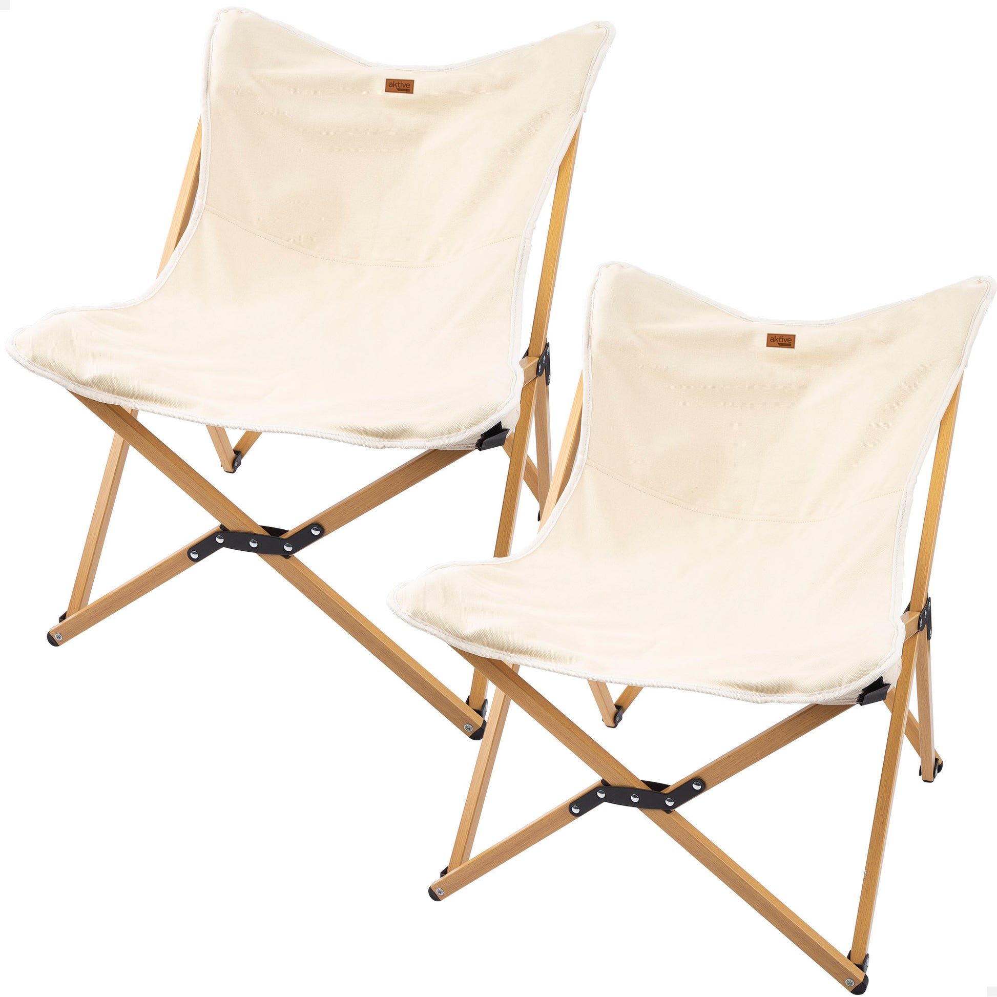 Pack 2 Sillones Plegables Glamping C/bolsa Transporte Aktive_0