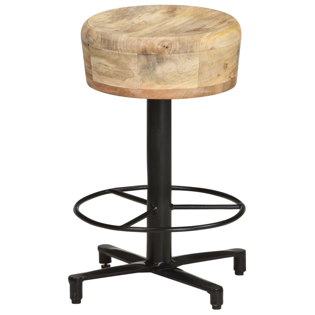 Taburetes De Cocina 2 Unidades Madera Maciza De Mango 52 Cm_0