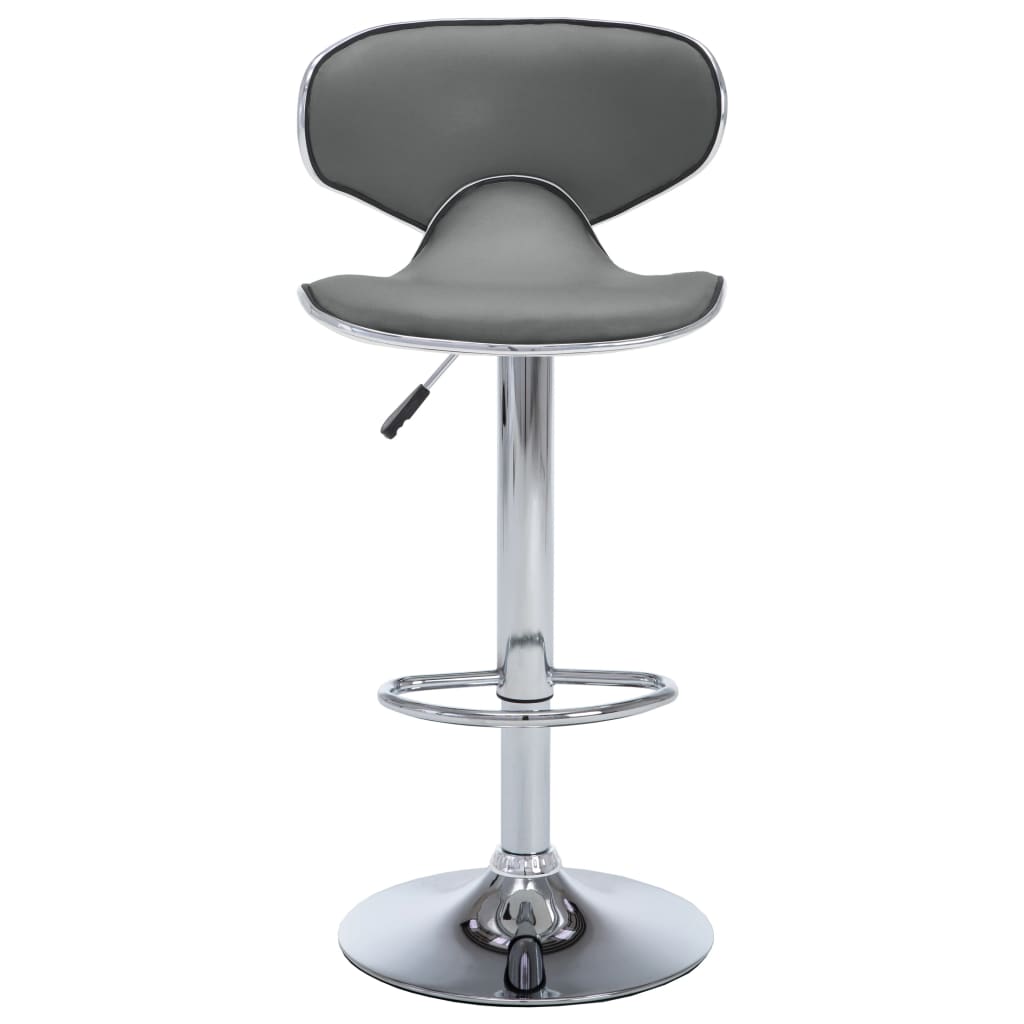 323648 Bar Stools 2 Pcs Grey Faux Leather_2