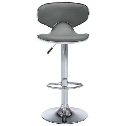 323648 Bar Stools 2 Pcs Grey Faux Leather_2