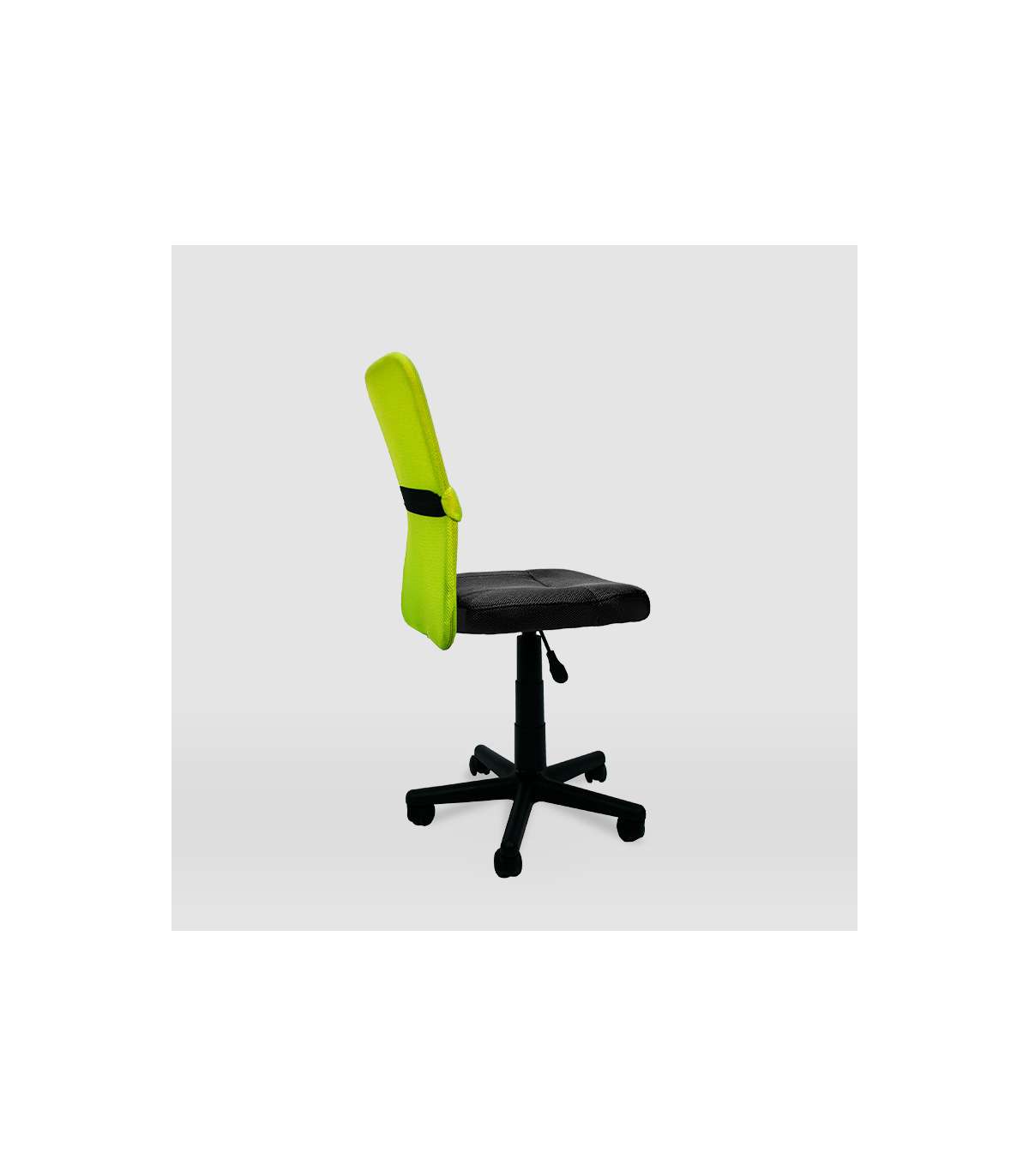 Silla De Oficina Alba Acabado Negro/verde. Alto: 83.5-95.5cm Ancho: 55cm Fondo: 55cm._1