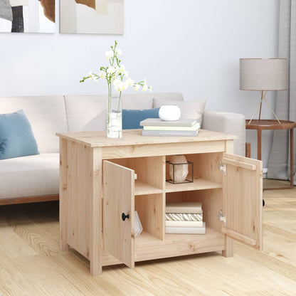 Mesa De Centro De Madera Maciza De Pino 71x49x55 Cm_1
