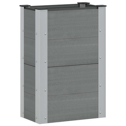 Arriate Elevado Gris 50 X 30 X 72 Cm Wpc Y Aluminio_0