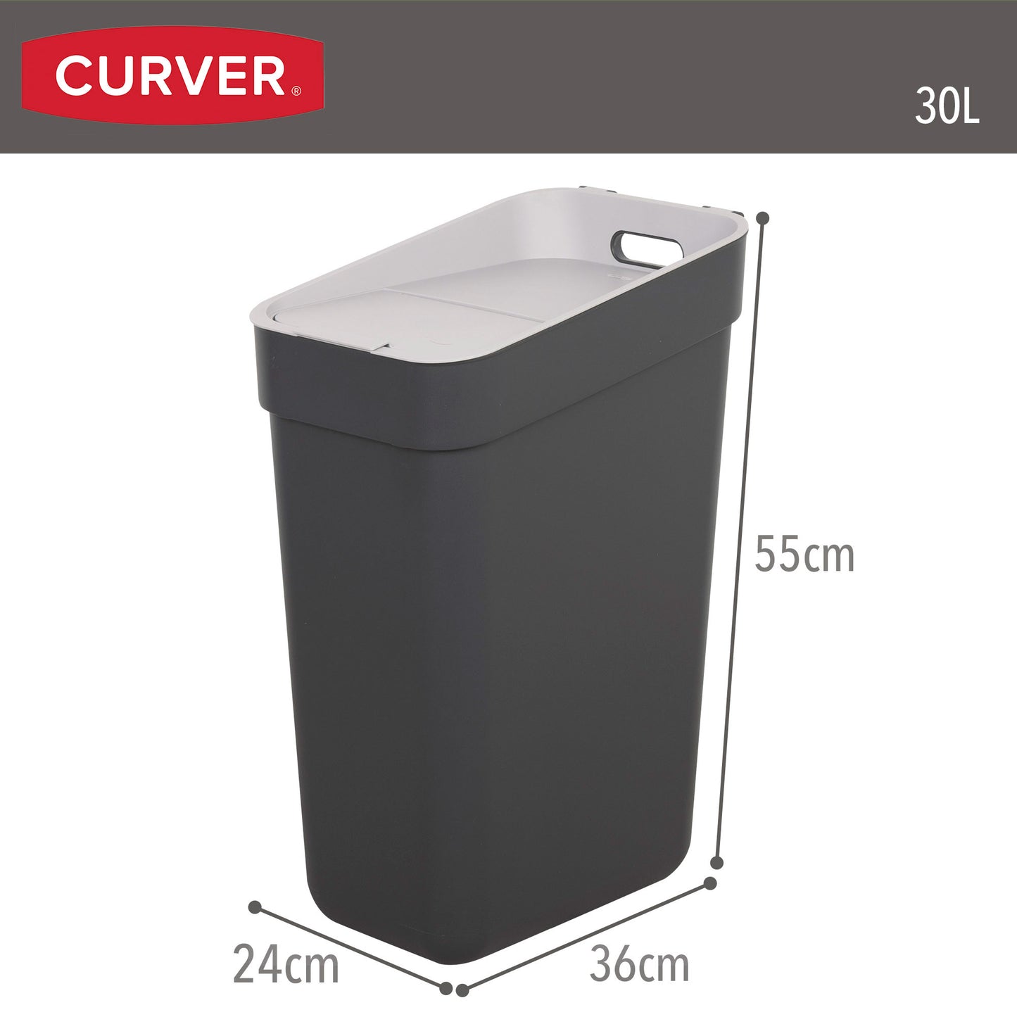 Curver Cubo De Reciclaje Ready To Collect 30l Gris_3