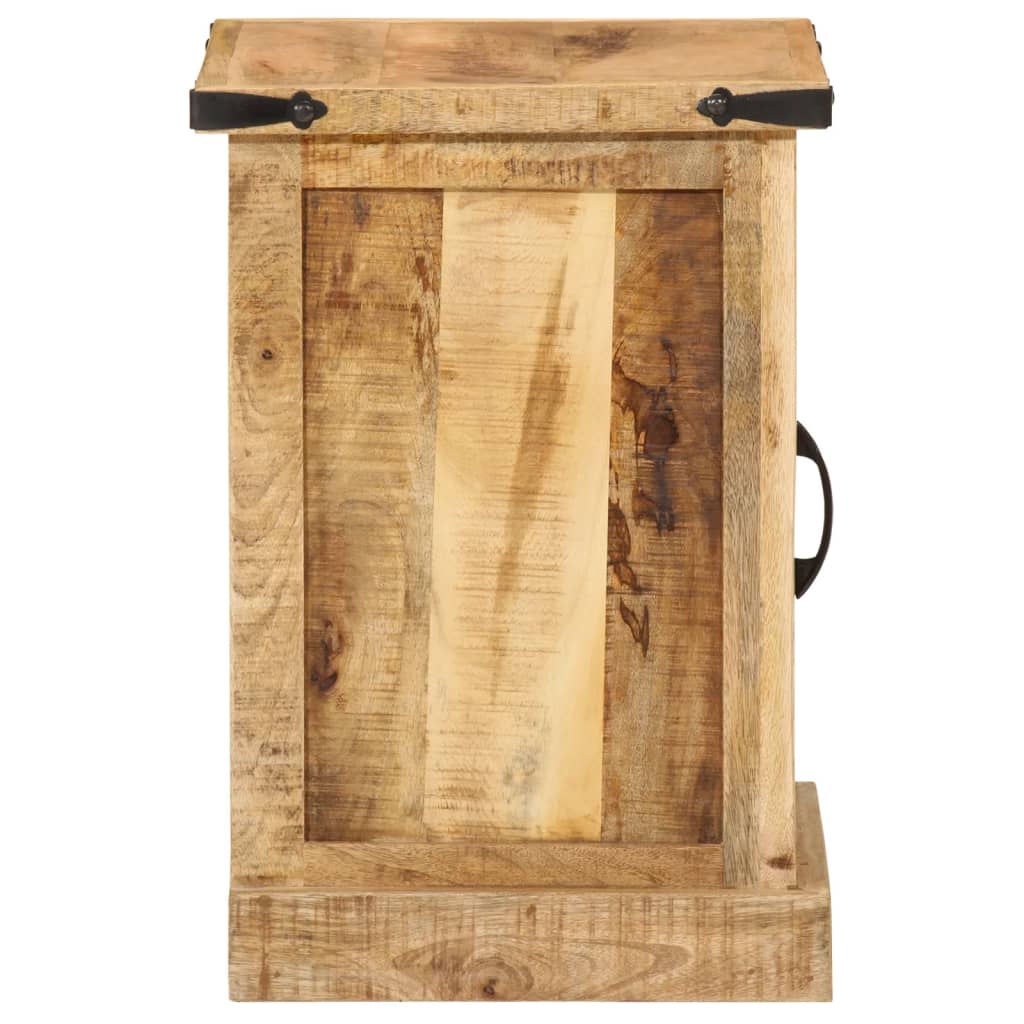Mesita De Noche Madera Maciza De Mango 40x35x50 Cm_2