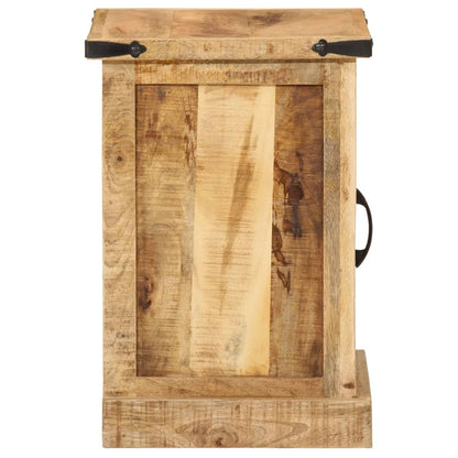 Mesita De Noche Madera Maciza De Mango 40x35x50 Cm_2