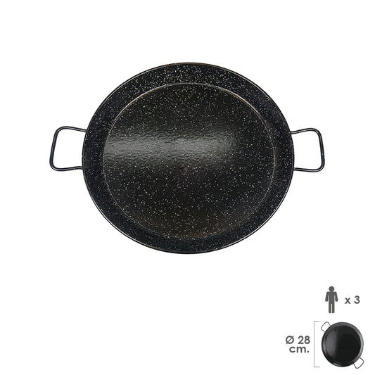 Paellera Valenciana esmaltada 3 personas 28 cm