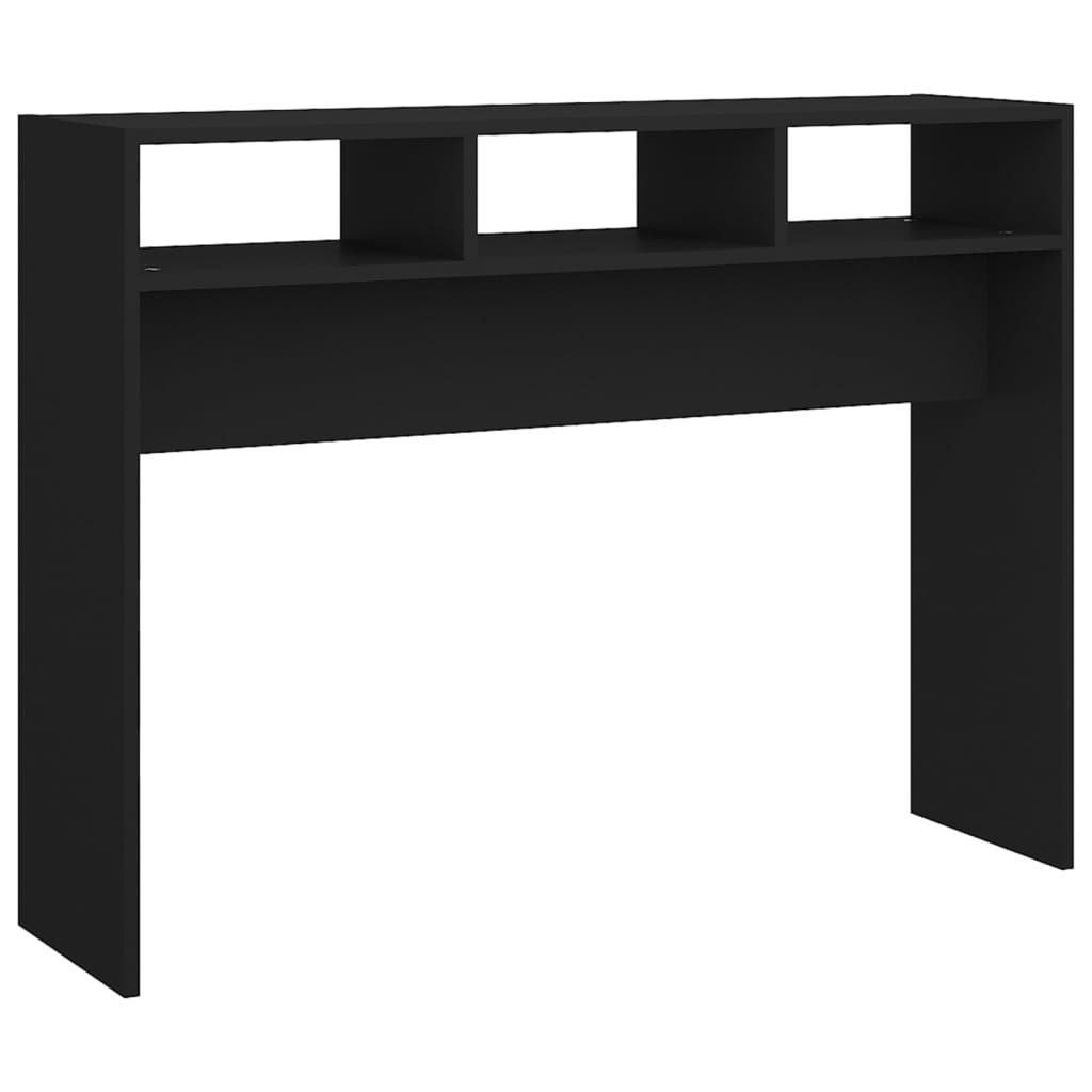 Mesa Consola Madera Contrachapada Negro 105x30x80 Cm_0