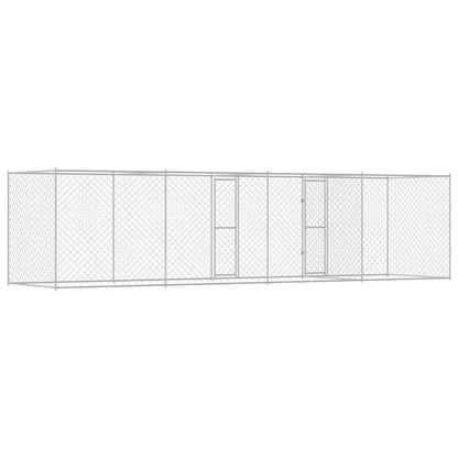 Jaula Para Perro Plateado 600 X 200 X 200 Cm Acero Galvanizado_5